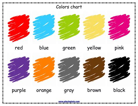 Printable Color Chart